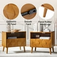 thumbnail image 6 of Wood End Table 2 Pieces with Drawer Open Shelf Charging Station Modern Table Living Room Acorn, 6 of 7