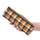 thumbnail image 5 of Disketp Warm Orange Plaid Estuche Organizador de Lápices de Cuero, Estuche de Oficina con Cremallera para Bolígrafo y Lápiz, 5 of 6