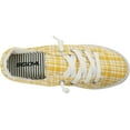 thumbnail image 5 of Soda Flat Women Shoes Linen Canvas Slip On Sneakers Lace Up Style Loafers Zig-S Yellow Mustard Plaid 10, 5 of 5