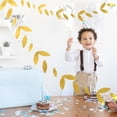 thumbnail image 2 of Miangastore Leaf Design Paper Banner Golden 4Pcs 2m Length, 2 of 8