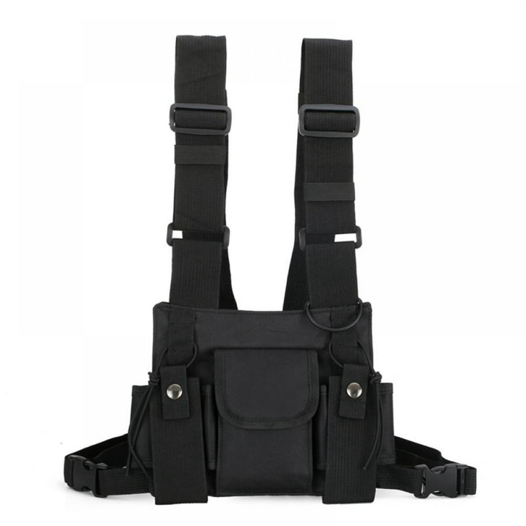 Multi-Pocket Chest Rig Bag Tool Vest for Men Women Hip Hop Chest Pack  Functional Harness for Men