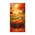thumbnail image 2 of Cififendec Thanksgiving Harvest Door Cover, 70.87"×35.43", Rustic Pumpkin Sunflower Maple Leaf Fabric Door Banner for Fall Front Porch Door Decor, 2 of 9