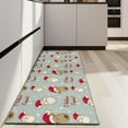 thumbnail image 4 of Gray Christmas Santa and Reindeer Pattern Kitchen Rug Mat,Kitchen Runner Rugs Non Skid Washable,Decorative Kitchen Floor Mats for Kitchen,Sink,Laundry,17"X47", 4 of 5