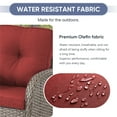 thumbnail image 6 of POCASSY Outdoor Wicker Chairs Swivel Rocking Chairs - Outdoor Swivel Rocking Chairs Set of 2 with Rattan Side Table, Gray Patio Swivel Glider Chair 3PCS Patio Furniture Set for Porch Pool, Gray/Red, 6 of 8