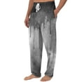 thumbnail image 4 of Domuza Halloween Pj Pants for Men Funny Horror Print Casual Drawstring Sleep Pants Lightweight Cotton Soft Lounge Pjs Bottoms with Pockets Light Gray XL, 4 of 6