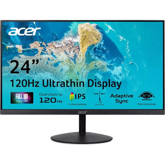 Acer SB240Y G0 24" Class LCD Monitor, 16:9, Black