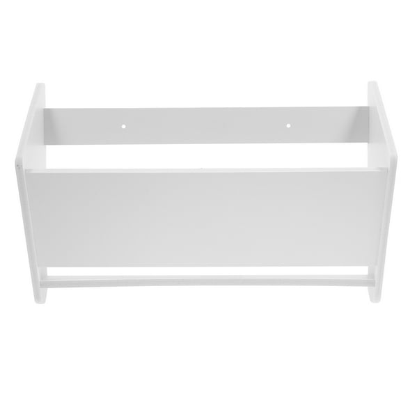 Hemobllo 1Pack Rectangular Slipper Organization Shelf Wall Mounted Shoe Rack White for Indoor Use