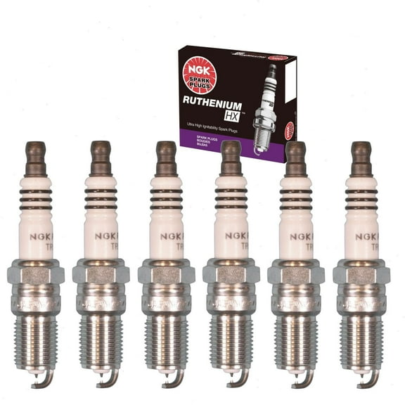 6 pc NGK Ruthenium HX Spark Plugs compatible with Ford Escape 3.0L V6 2001-2012