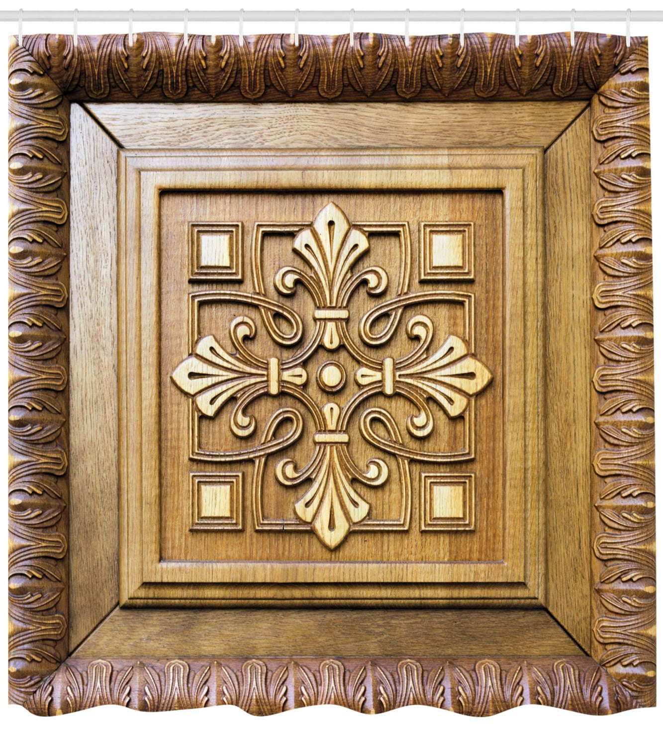 Wood Frame Carving View Wooden Door Decoration Fabric Shower Curtain Extra Long Walmart Com