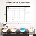 thumbnail image 3 of DOLLAR BOSS Calendar White Board Dry Erase Calendar Whiteboard 36" x 24" Wall Mount Magnetic Whiteboard Monthly Whiteboard Calendar for Home Office School Includes 1 Eraser & 4 Markers & 8 Magnets, 3 of 9