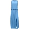 HAiming Beach Dresses for Women 2025 Vacation Trendy Summer Casual Sleeveless Crewneck Solid