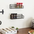 thumbnail image 2 of MyGift 12 Inch Black Chicken Wire Spice Racks, Set of 2, 2 of 6