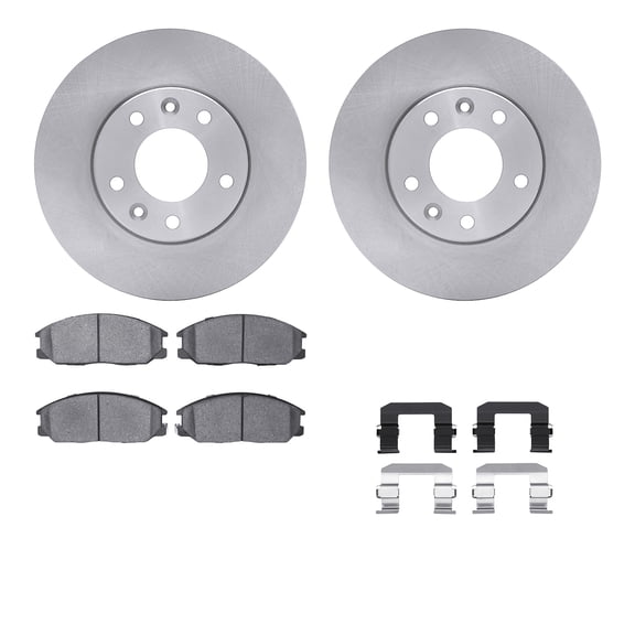 Dynamic Friction Company Front Brake Rotors with 5000 Advanced Brake Pads includes Hardware 6512-21134