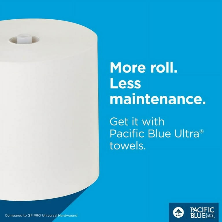 Strong Pacific Blue Ultra White Hardwound Paper Towels Long lasting 6 Count Walmart