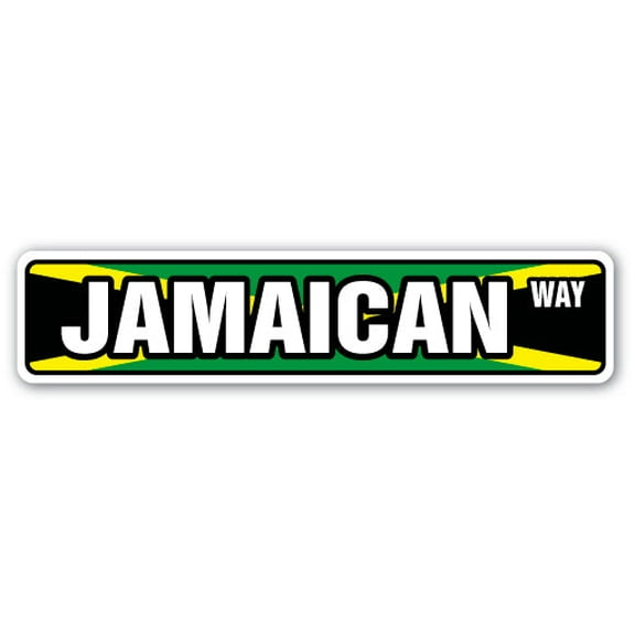 JAMAICAN FLAG Street Sign jamaica national nation pride country | Indoor/Outdoor |  36" Wide