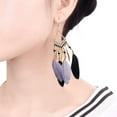 thumbnail image 4 of Feather Earrings for Women Long Vintage Boho Earrings Feather Earrings Black Feather Tassel Earrings Western Bohemian Jewelry for Women, 4 of 5