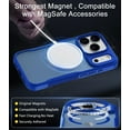 thumbnail image 5 of for iPhone 17 Pro Case, Compatible with MagSafe, Translucent Matte Shockproof Anti-Slip Anti-Fingerprint Pocket-Friendly Phone Case Cover - Blue, 5 of 7