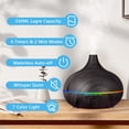 thumbnail image 4 of Aeshory Ultrasonic Series Wood Grain Essential Oil Diffuser Cool Mist Humidifier Black with Remote 550ml / 18.6oz, 4 of 8