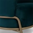 thumbnail image 6 of Herval Upholstered Modern Armchair in Green with Metal Legs, 6 of 9