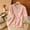 #250401A90 Pink, variant on CaiJunJia Cotton Linen Blouses Summer Vintage Women's Shirt Loose 3/4 Sleeves Tops
