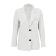 thumbnail image 4 of Blazer de mujer de color liso con bolsillos y botones, manga larga, cuello vuelto, chaqueta de traje para mujer, parte superior de poliéster, 4 of 4