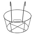 thumbnail image 1 of Soporte para macetas con barandilla simple para decoración de jardín y patio Soporte elegante para flores de balcón de hierro negro, 1 of 8