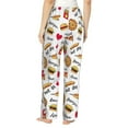 thumbnail image 3 of Sigee Fast Food Print Women's Soft Pajama Pants - Breathable and Comfortable Lounge Sleep Bottoms with Elastic Waistband and Pockets-X-Large, 3 of 9