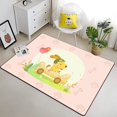 thumbnail image 1 of Doce animales del zodiaco chino pintura alfombra sala de estar área grande negro suave Boho decoración del hogar100x120cm (39x47 pulgadas)100x120cm (39x47 pulgadas) zhangmengya unisex, 1 of 2
