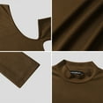 thumbnail image 5 of Men's Sexy Off Shoulder Cutout Long Sleeve T-Shirt Tops, 5 of 6