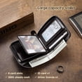thumbnail image 4 of CHANPINCL Cartera Moderna con Zíper y Doble Pliegue para Hombre con Bloqueo RFID, Marrón, 4 of 7