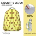 thumbnail image 5 of Fashionable Bear Illustration Backpack - Sturdy Student Bag with Padded Tablet Compartment, Side Mesh Pockets for Water Bottle Umbrella Accessories, 5 of 6