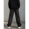thumbnail image 2 of Mengpipi Women’s Leopard Print Wide Leg Pants High Waist Drawstring Palazzo Trousers with Slant Pockets S-2XL, 2 of 7