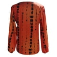 thumbnail image 5 of EQWLJWE Blouses à Manches Longues pour Femmes Chemise Ample Confortable Col en V Mode Imprimé Manches Lanterne, 5 of 5
