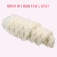 thumbnail image 6 of Hair Drying Towel Dry Cap Cloud Grid Shape Lightweight for After Bath Drying Hair Coral Fleece Beige, 6 of 7