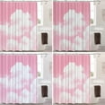thumbnail image 4 of Pink Modern Cloud Decor Shower Curtain,Kawaii Bathroom Decor Polyester Fiber Plastic Rings Quick-Drying Waterproof for Bathtubs/Bathroom, 72x72 inches, 4 of 5