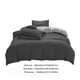 thumbnail image 3 of Juego de cama de algodón lavado 4 piezas | Funda nórdica de color liso 180x220cm | Sábana 1.8m 230x230cm | 2 Fundas de almohada 48x74cm | Suave y transpirable todas las estaciones | Decoración de, 3 of 8