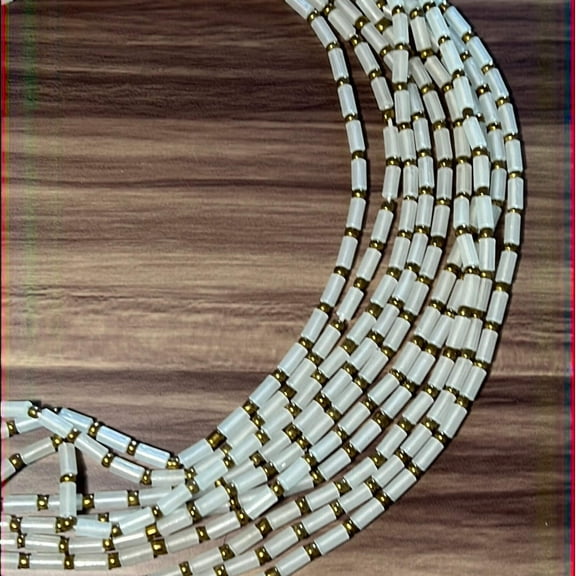 Glow in Dark Waist Beads - Fluorescent  Gold Belly Beads