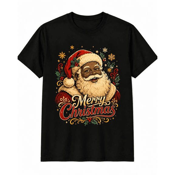 【New Arrival】 Unisex Christmas Graphic T-Shirt, Santa Claus Merry Christmas Holiday Print Tee, Festive Xmas Short Sleeve Shirt, Casual Relaxed Fit Top
