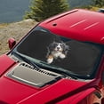 thumbnail image 5 of Xixirimido Car Windshield Sun Shade Car Sun Visor Block UV Rays Foldable Automotive Windshield Sunshades Front Window Sun Blocker Keep Your Vehicle Cool, Bernese Mountain Dog Black, 5 of 8