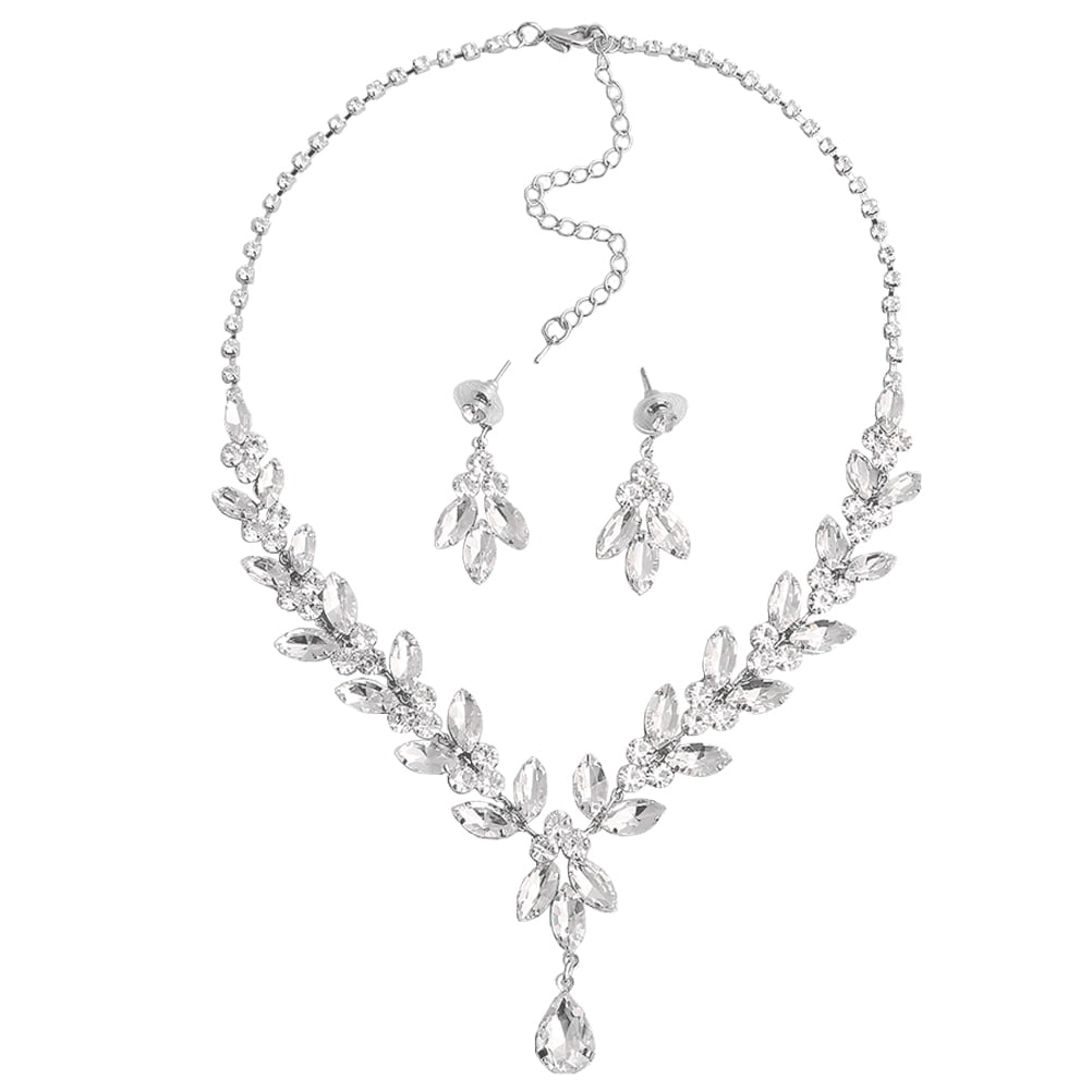 Rosarivae 1 Set of EcoFriendly Material Wedding Jewelry Set Rhinestone