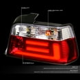 thumbnail image 2 of DNA Motoring TL-LED-3D-E3692-4D-CL For 1992 to 1999 BMW E36 3 -Series Sedan Pair of Clear Lens Red LED Rear Brake+Signal Tail Light 93 94 95 96 97 98, 2 of 6
