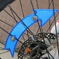 thumbnail image 4 of Naiovety , radios de bicicleta de carretera, hoja reflectante, Reflector de bicicleta, ciclismo, forma de flecha, conducción nocturna, Ciclismo azul NO1, 4 of 4