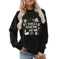 thumbnail image 2 of Women's Casual Crew Neck Sweatshirt Printed for Cozy Lined Comfort Stylish Graphic Top for Daily Wear, 2 of 5