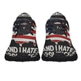 thumbnail image 5 of I Love America and I Hate Politics Shoes Sneakers Black Size 10.5, 5 of 7