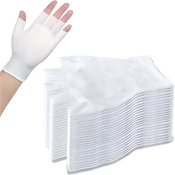TELOLY 2026 New 12 Pairs Black Fingerless Gloves for Women,Cotton Gloves for Dry Hands Sleeping,Fingerless Cotton Gloves Eczema for Sleeping,Overnight,Lotion and Spa Treatment Glove