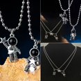 thumbnail image 3 of juego de 2 collares magnéticos para parejas, diseño de astronauta, collar magnético, 3 of 4