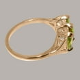 thumbnail image 4 of LBG British Made 9k Rose Gold Natural Peridot Womens Statement Ring - 33 size options - Size 10.5, 4 of 5