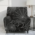 thumbnail image 2 of Xoenoiee Spider Web Print Recliner Chair Cover 4 Piece Slipcover Small Recliner Cover Jacquard 1 Seat Couch Covers Washable Chair Furniture Protector, 2 of 7