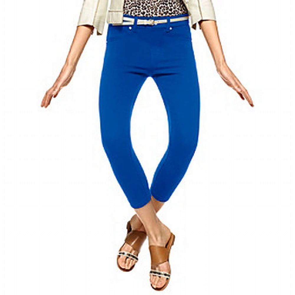Hue - Hue NEW Blue Women's Size Medium M Capri Cropped Jeggings Jeans ...