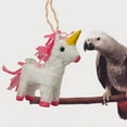thumbnail image 2 of Bird Toy Unicorn Shape Pinata Fetch-It Pets Foraging Bird Chewing Toy - Medium to Large Sized Birds Decor African Grey Ringneck Conure Quaker Calque Pionus Cockatiel Senegal Parrot (9.5x7.5x2.5 Inch), 2 of 7